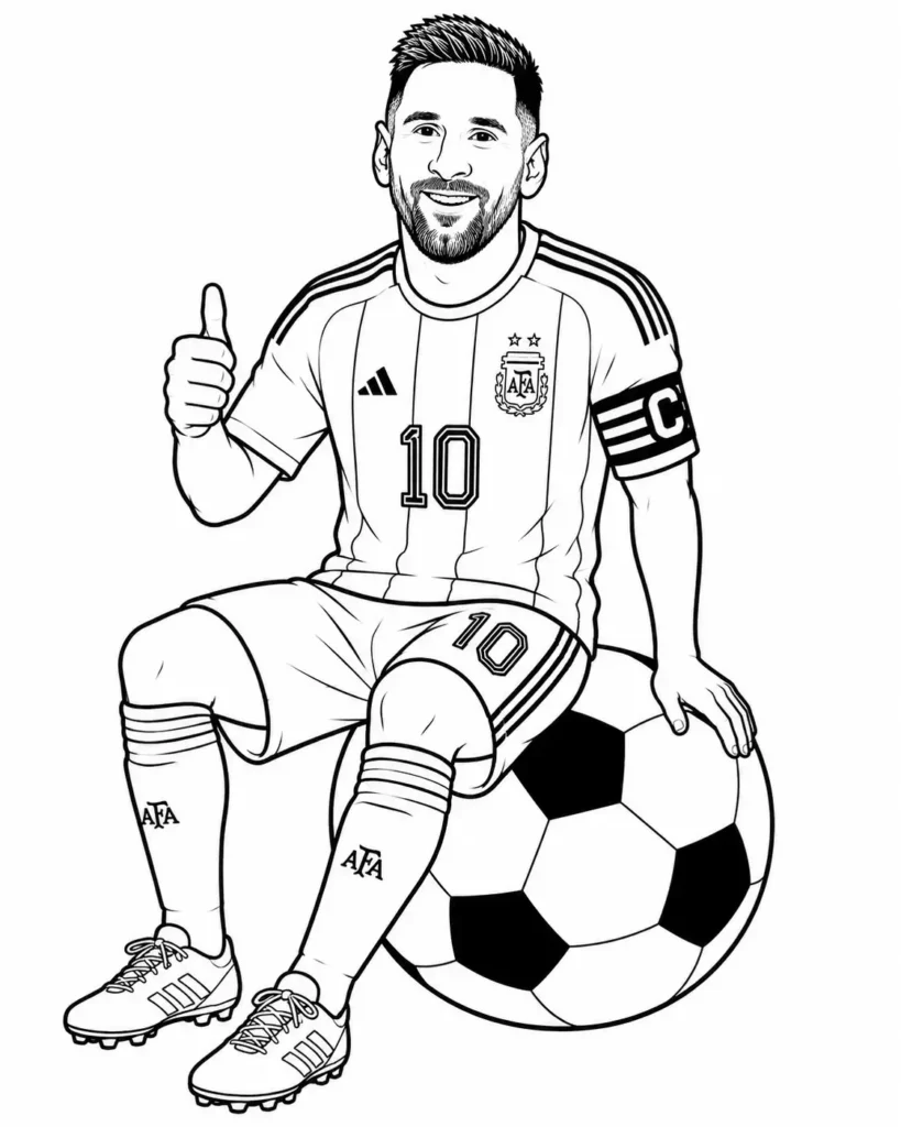 Free Lionel Messi Coloring Pages