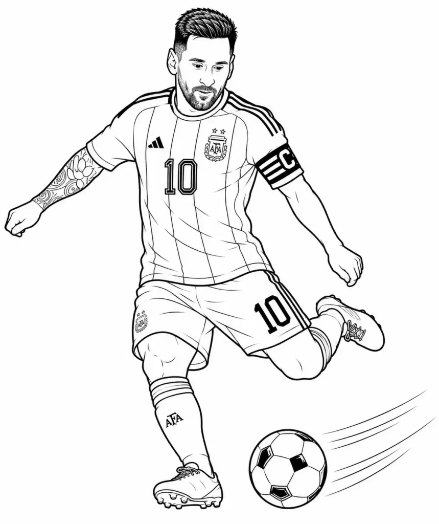 Free Lionel Messi Coloring Pages