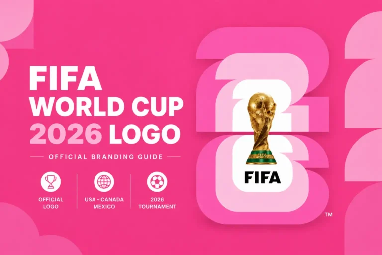 FIFA World Cup 2026 logo inspired design featuring the World Cup Trophy with modern branding representing the United States, Canada, and Mexico.