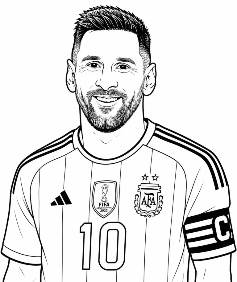 15 Free Lionel Messi Coloring Pages (Printable PDF) | World Cup & Argentina Designs